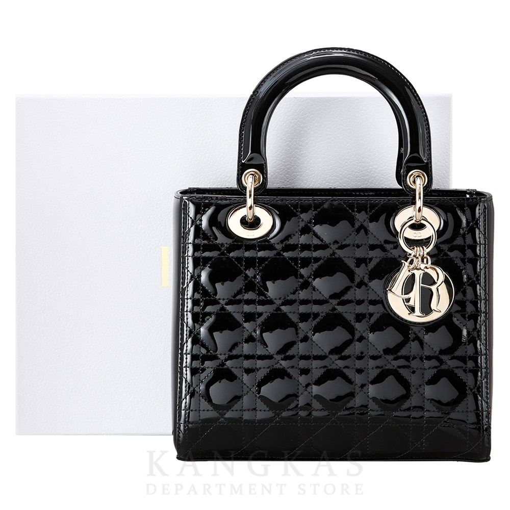 CHRISTIAN DIOR(USED)크리스찬디올 레이디디올 페이던트 미듐 블랙